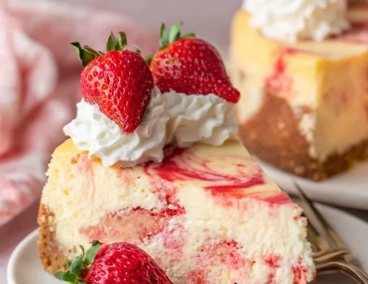 Strawberry Swirl Cheesecake