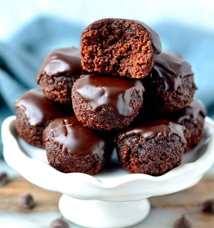 Delicious Texas Sheet Cake Bites served on a platter