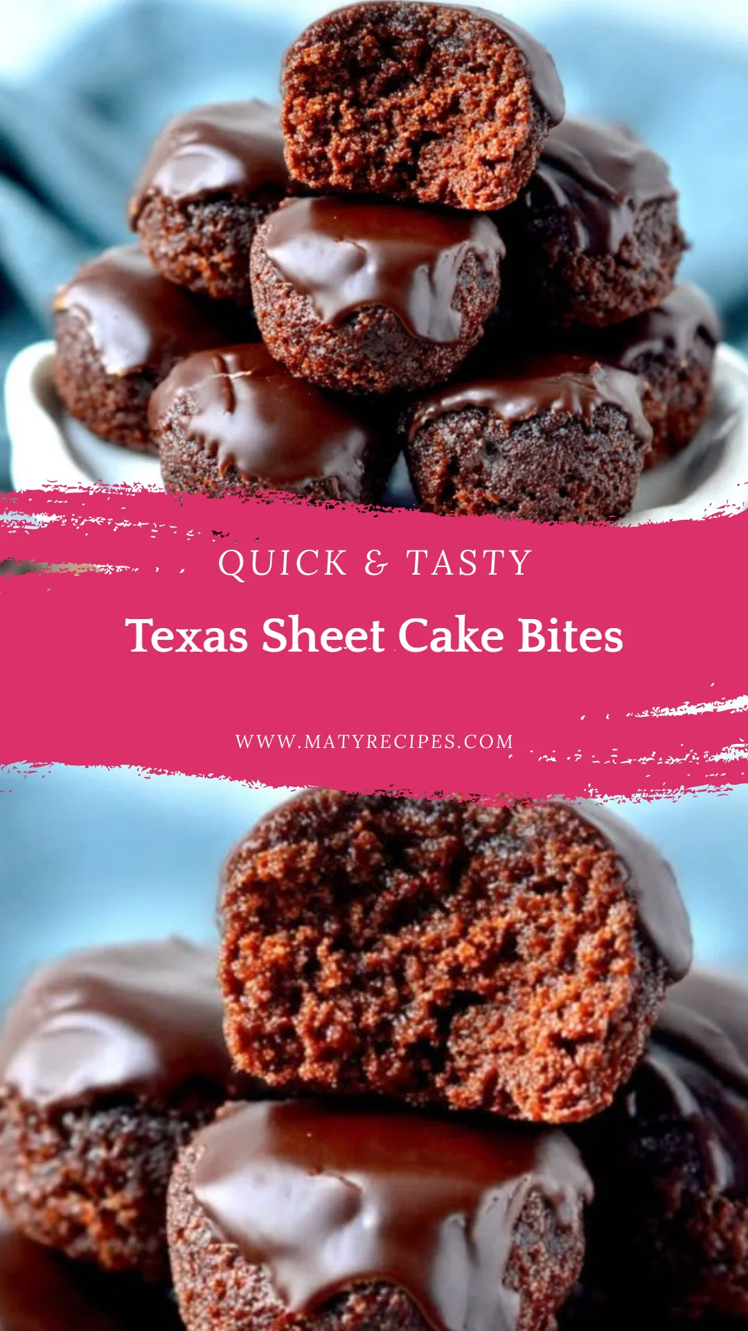 Texas Sheet Cake Bites