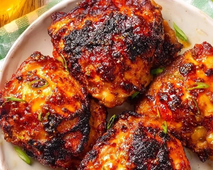 Air Fryer Honey Mustard Chicken Thighs