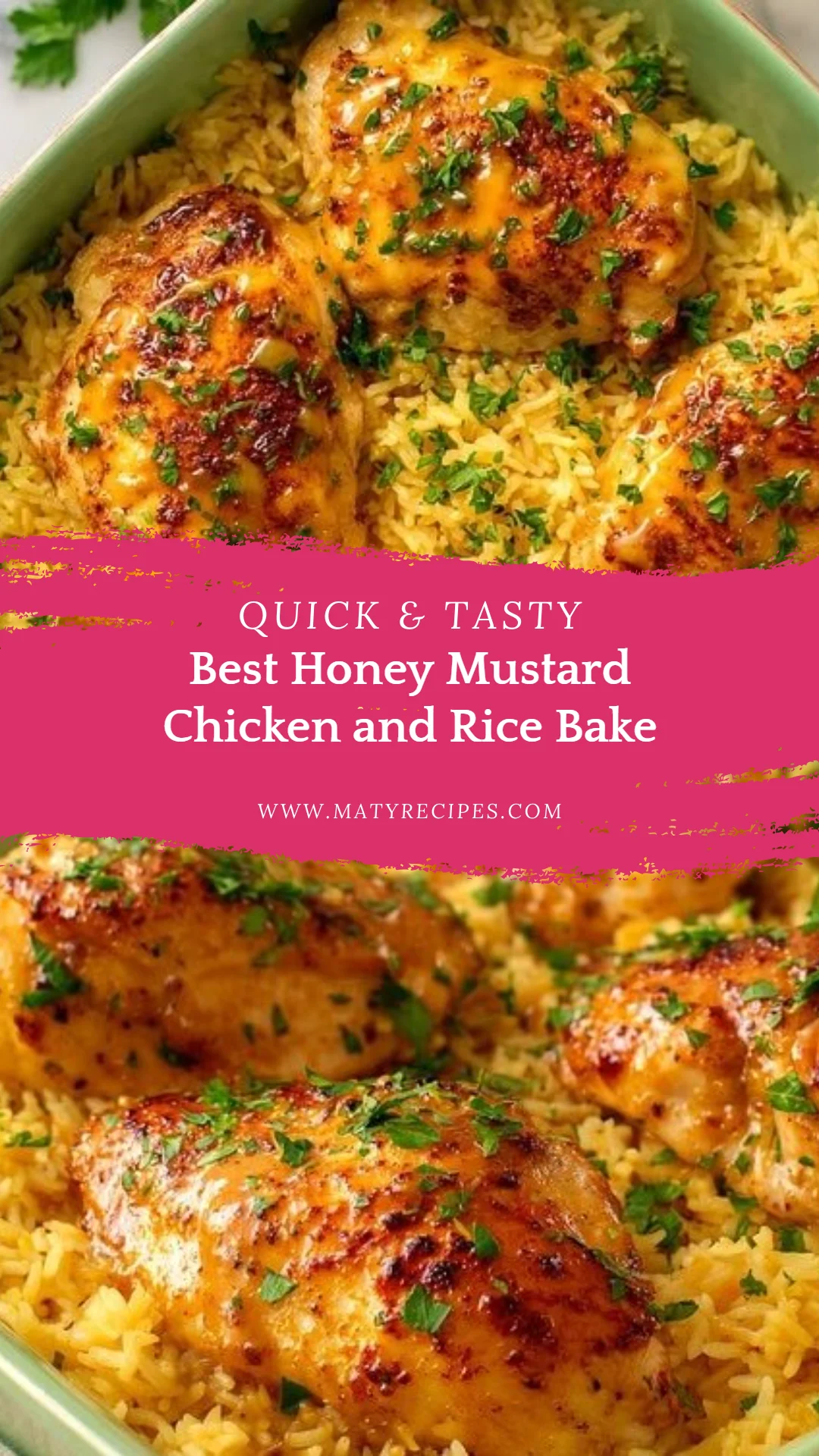 Best Honey Mustard Chicken and Rice Bake