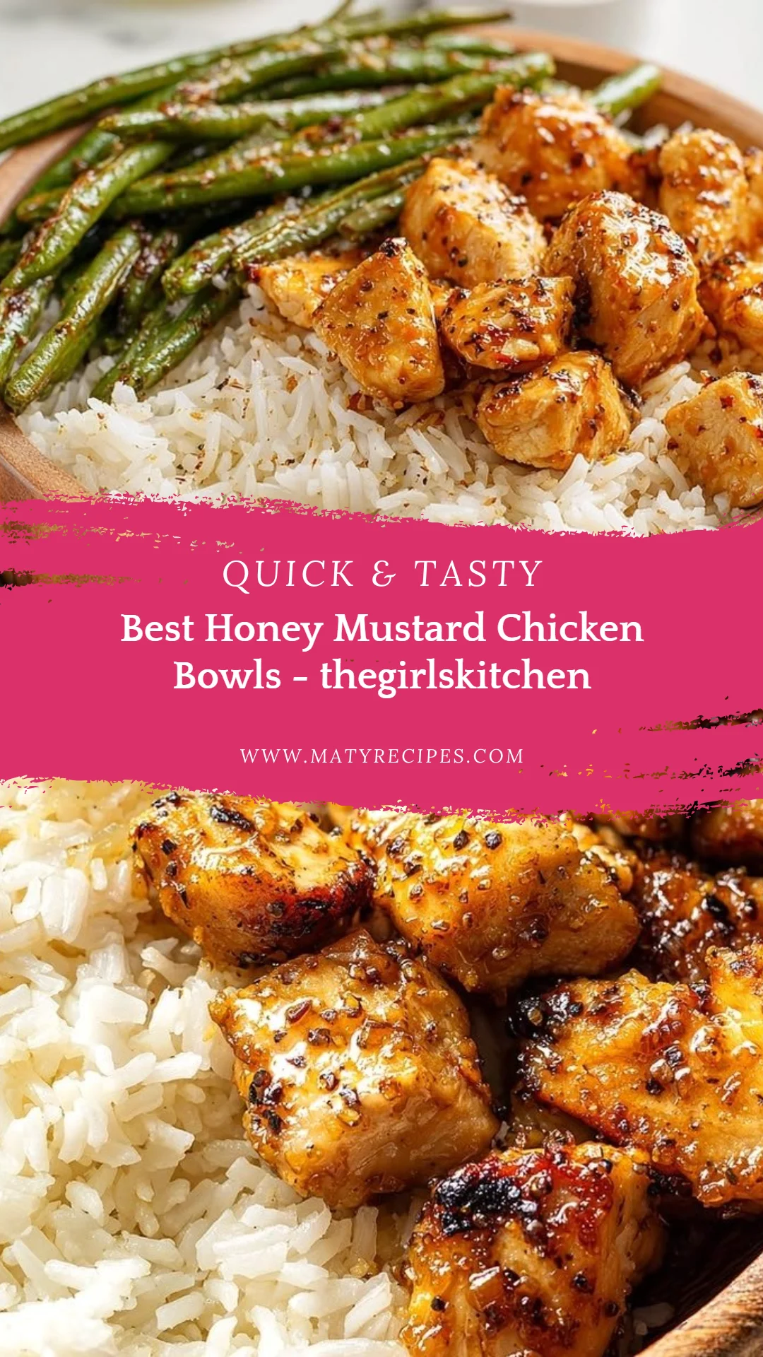 Best Honey Mustard Chicken Bowls - thegirlskitchen