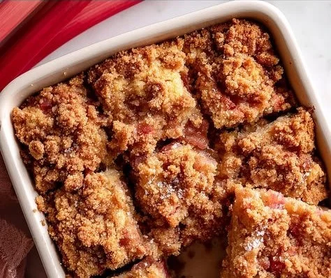 Best Sourdough Rhubarb Cake