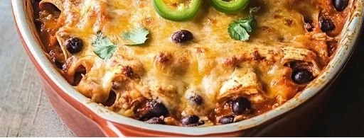 Cheesy Chicken Enchilada Bake