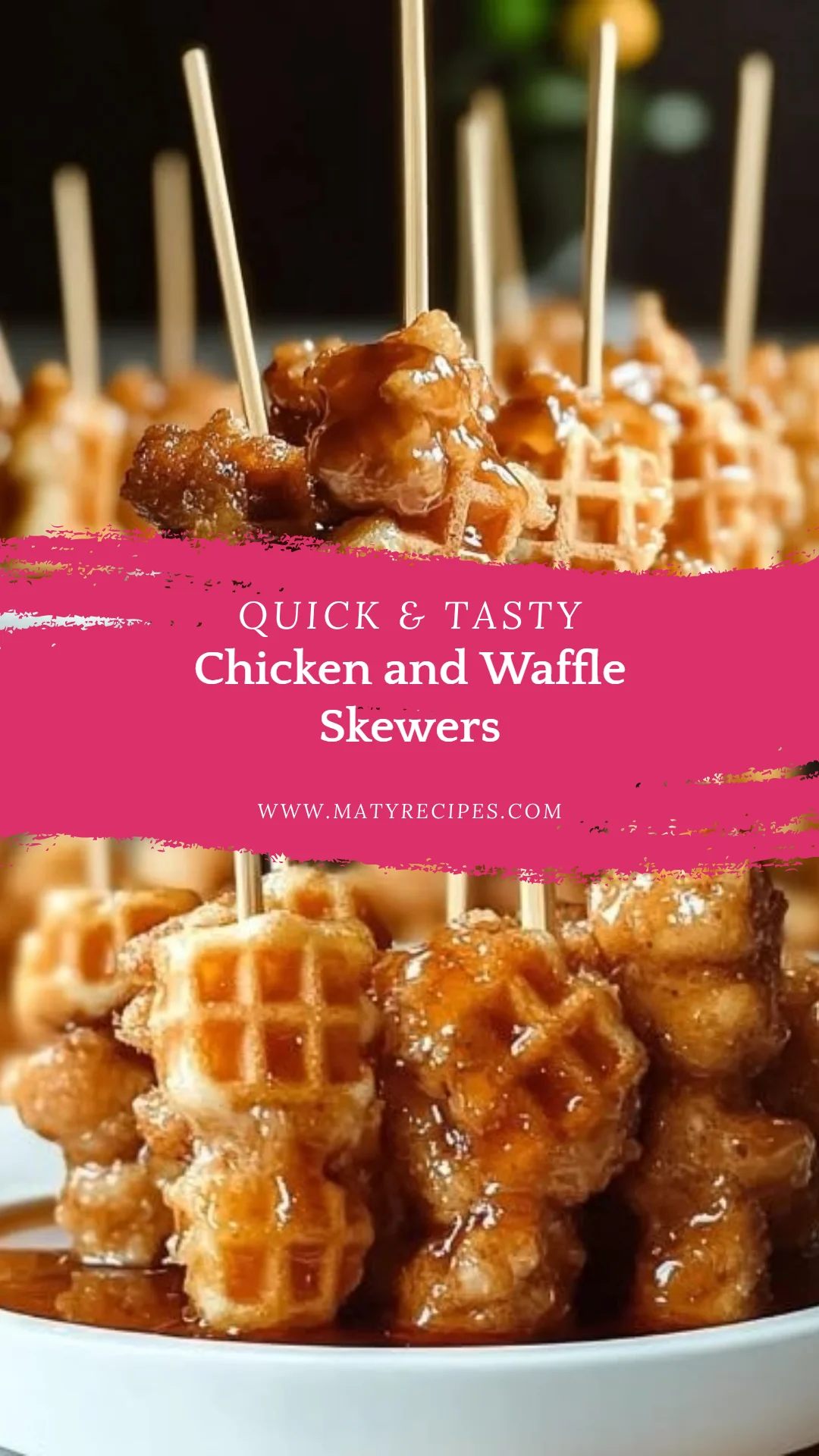 Chicken and Waffle Skewers