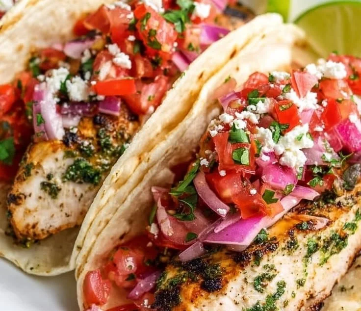 Cilantro Lime Grilled Chicken Tacos