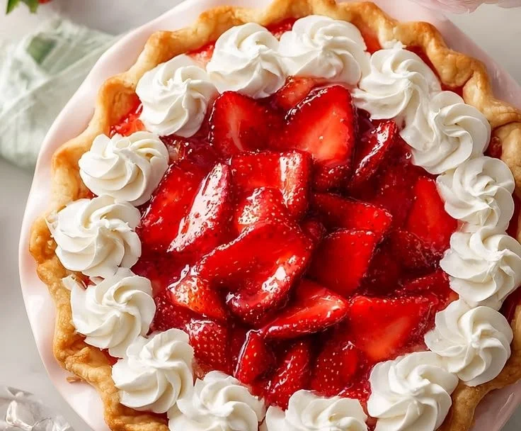 Classic Old Fashioned Strawberry Pie - thegirlskitchen