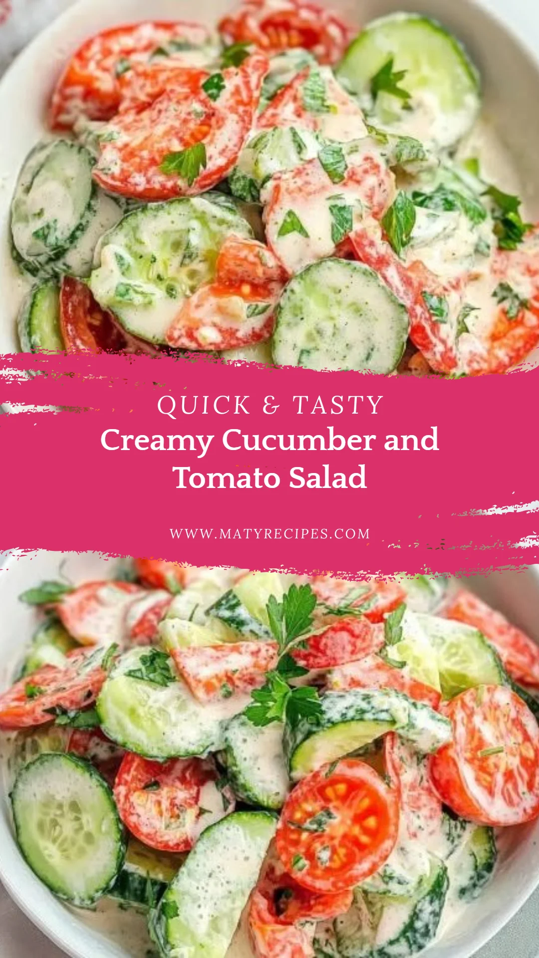 Creamy Cucumber and Tomato Salad