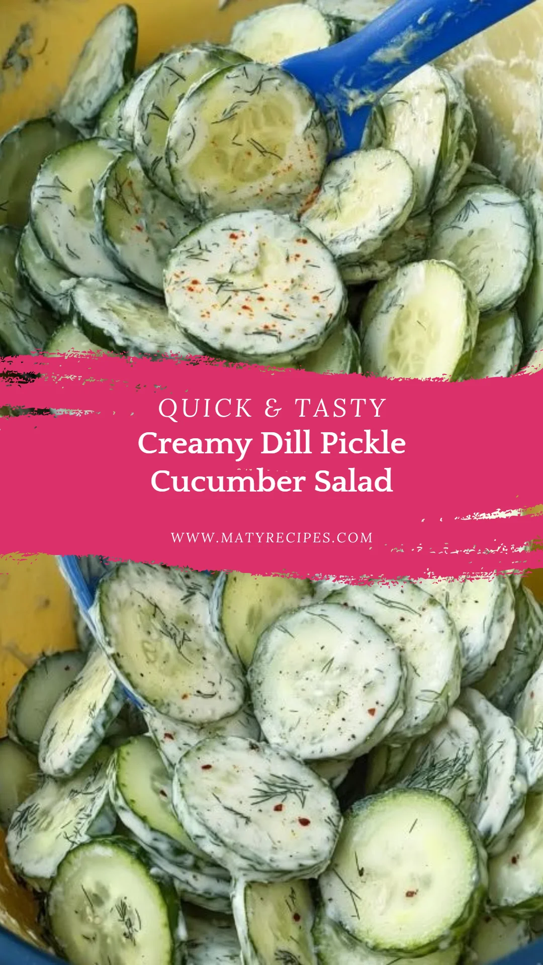 Creamy Dill Pickle Cucumber Salad