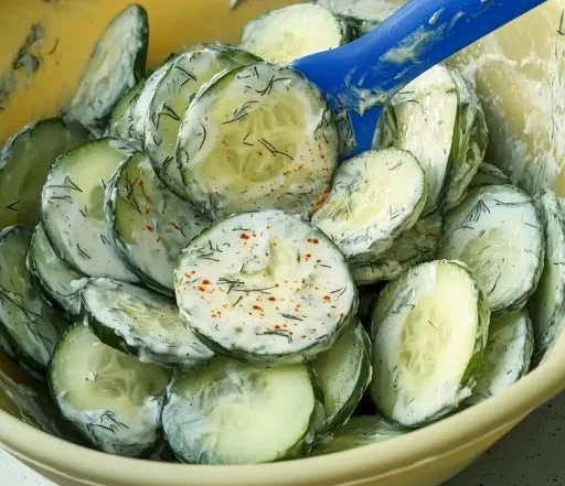 Creamy Dill Pickle Cucumber Salad