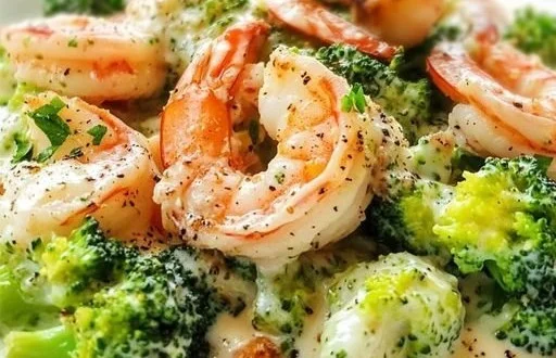 Creamy Garlic Shrimp and Broccoli