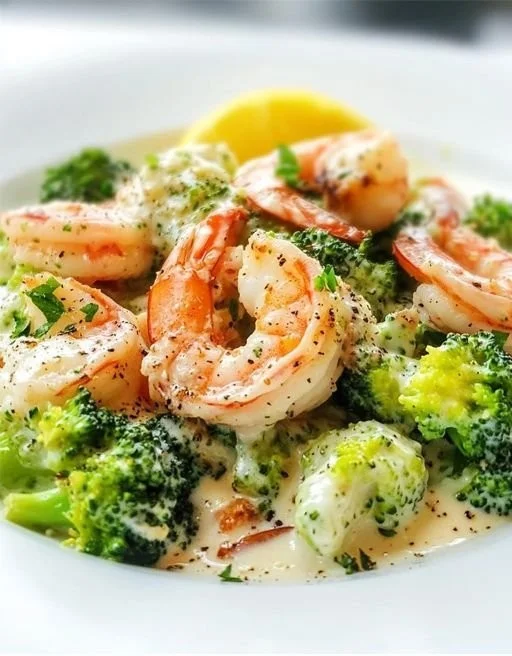 Creamy Garlic Shrimp and Broccoli