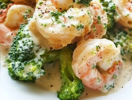Creamy Garlic Shrimp & Broccoli