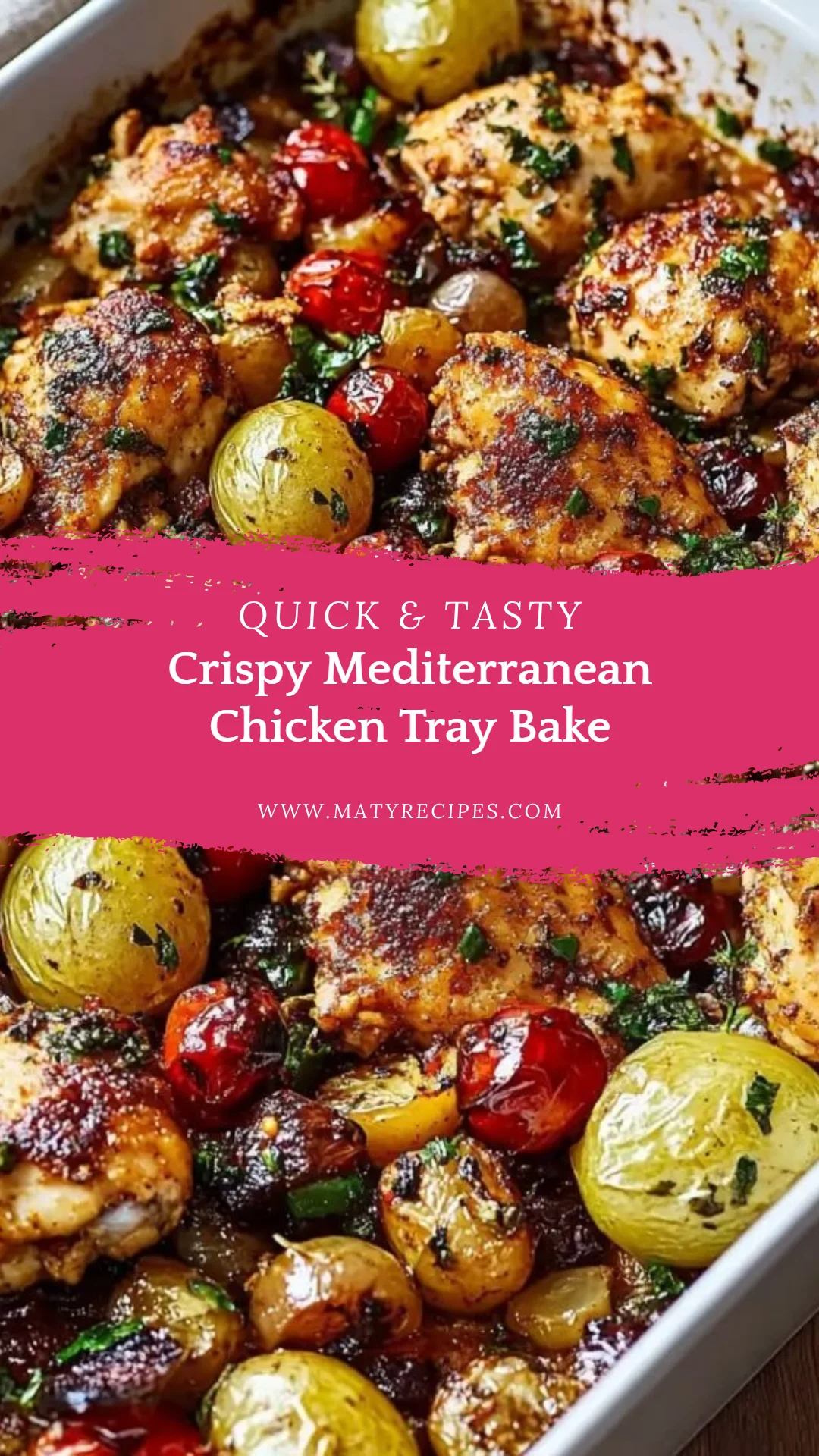 Crispy Mediterranean Chicken Tray Bake