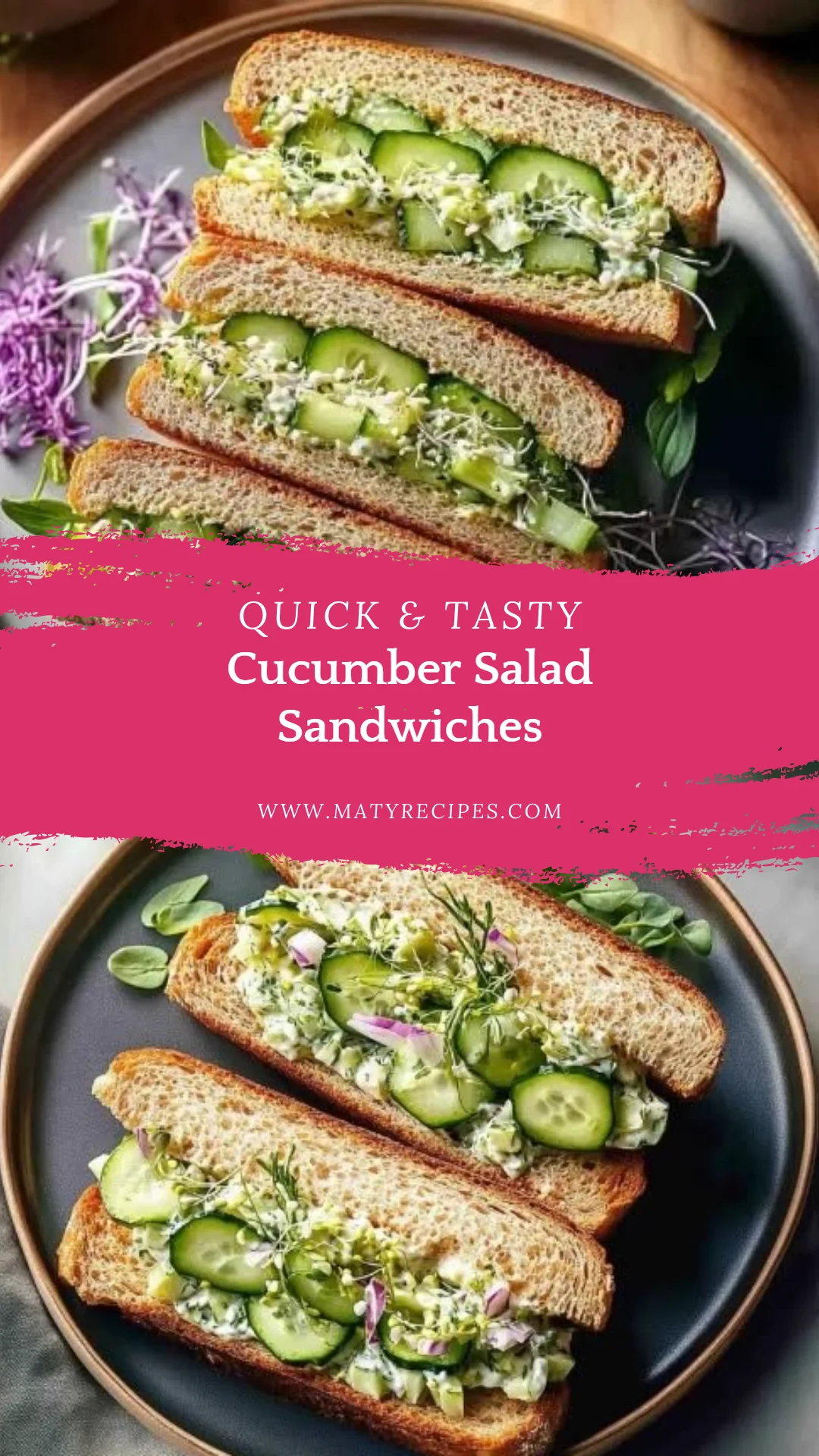 Cucumber Salad Sandwiches
