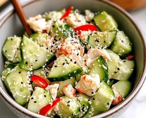 Easy California Roll Cucumber Salad for a Refreshing Meal