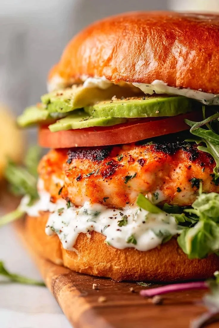 Easy Grilled Shrimp Burger