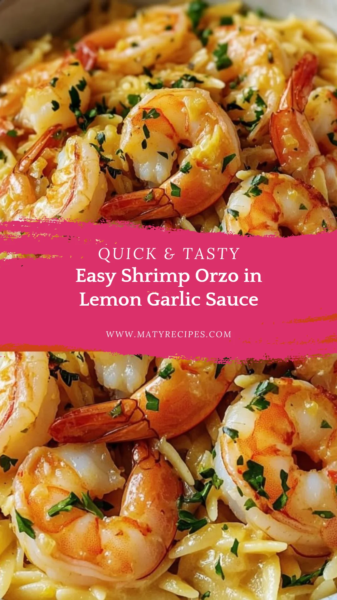 Easy Shrimp Orzo in Lemon Garlic Sauce