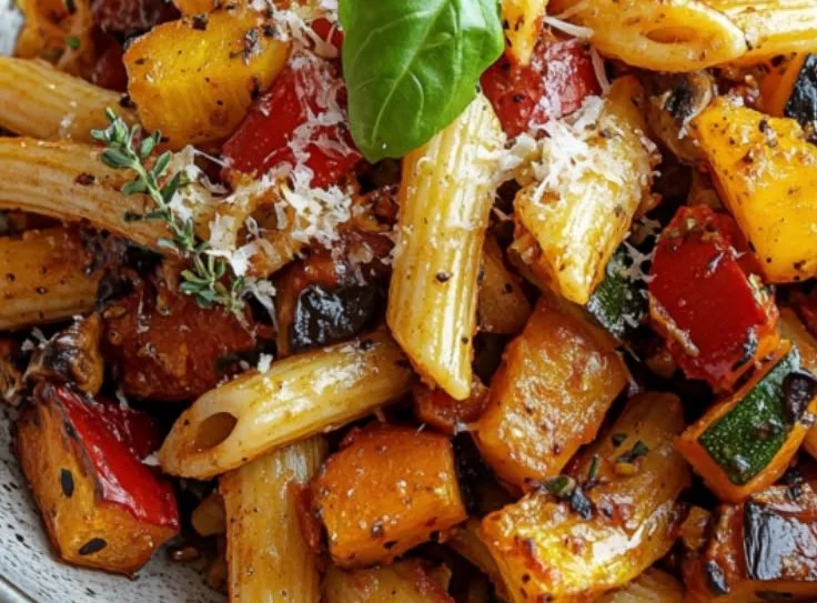 Easy Summer Roasted Vegetable Pasta