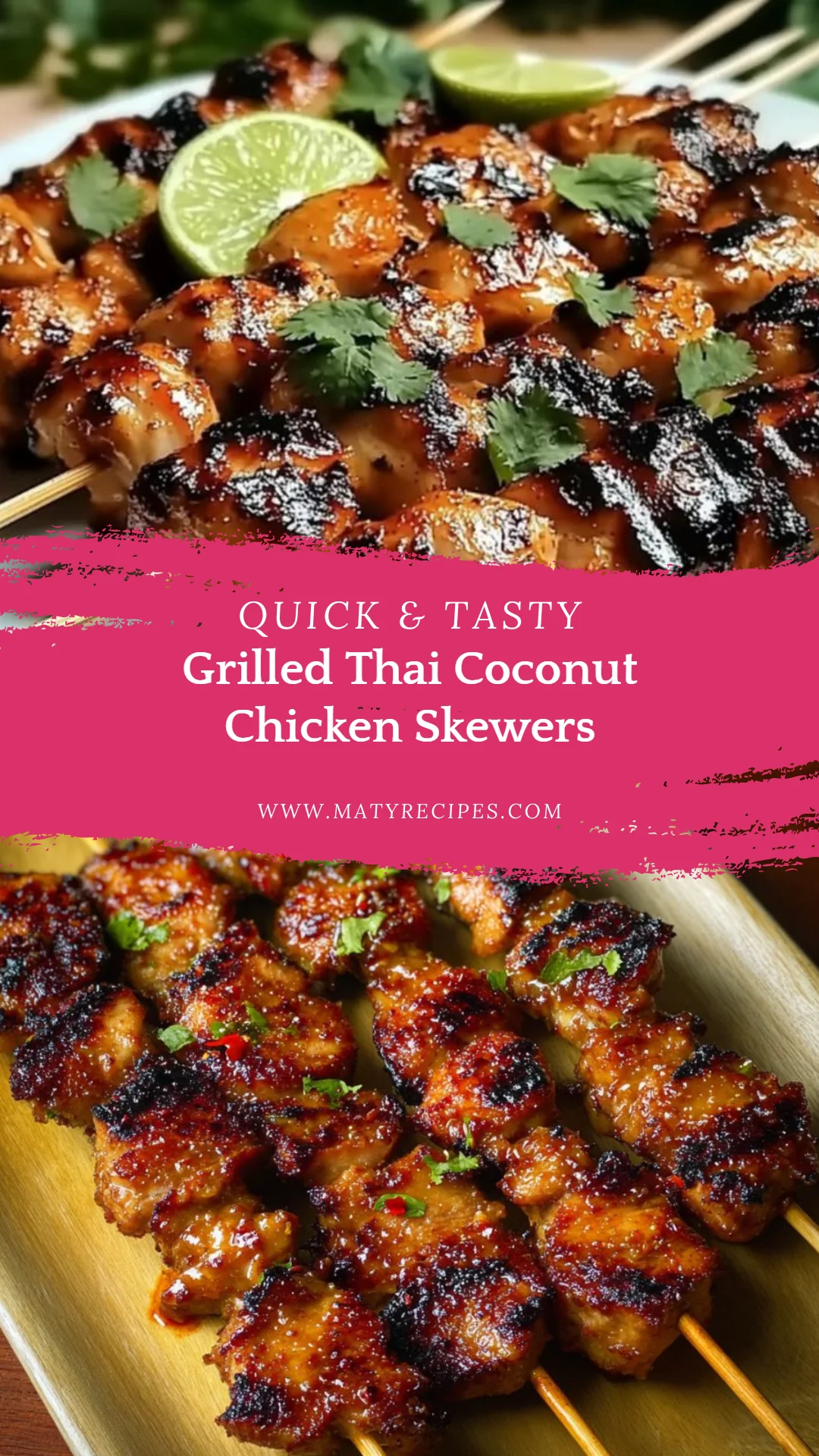 Grilled Thai Coconut Chicken Skewers