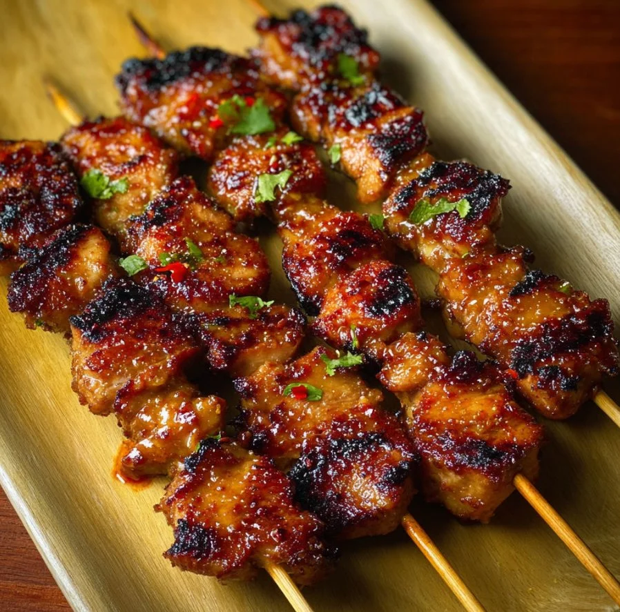 Grilled Thai Coconut Chicken Skewers