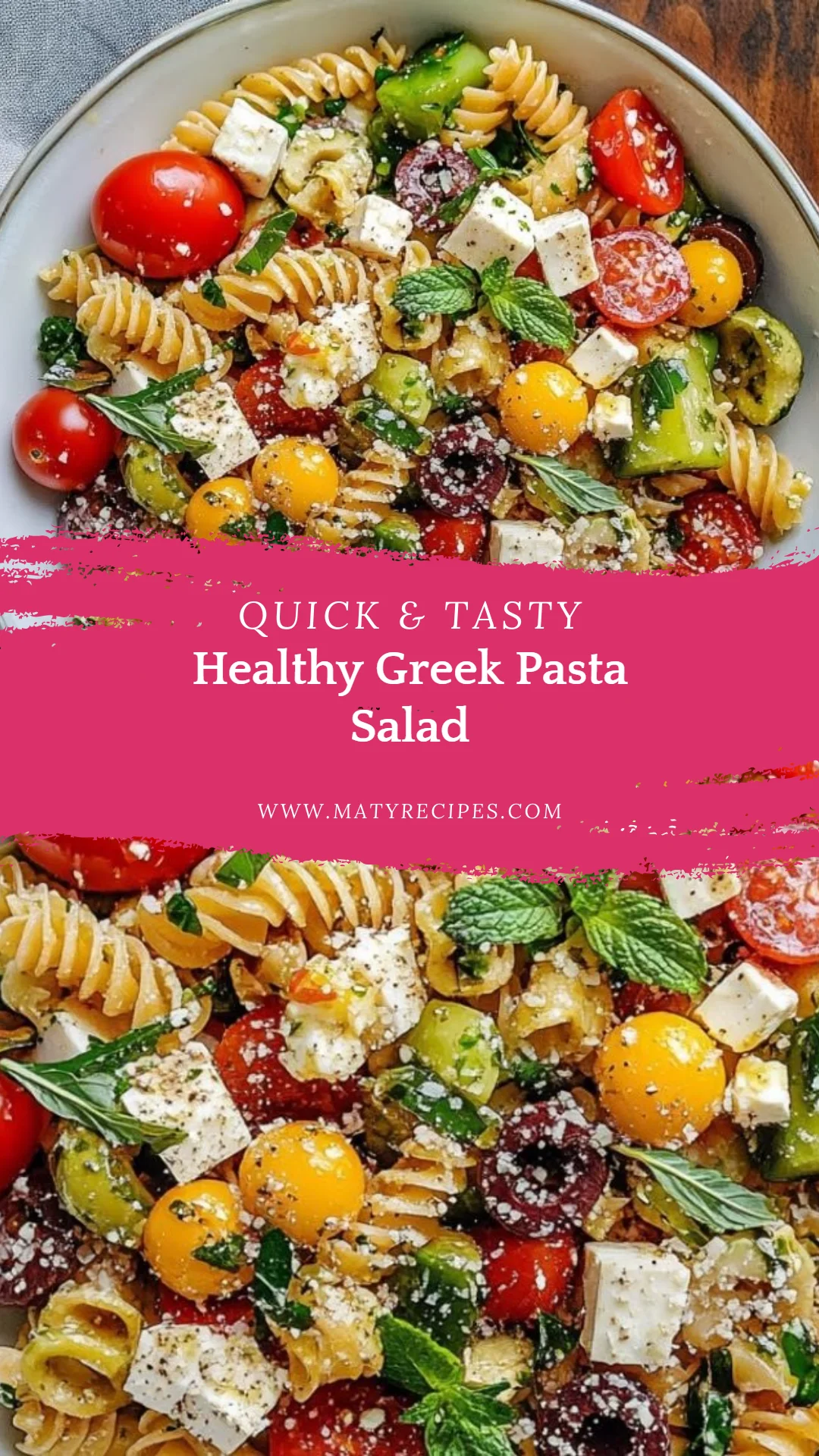Healthy Greek Pasta Salad