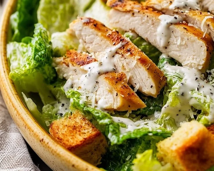 Homemade Grilled Chicken Caesar Salad