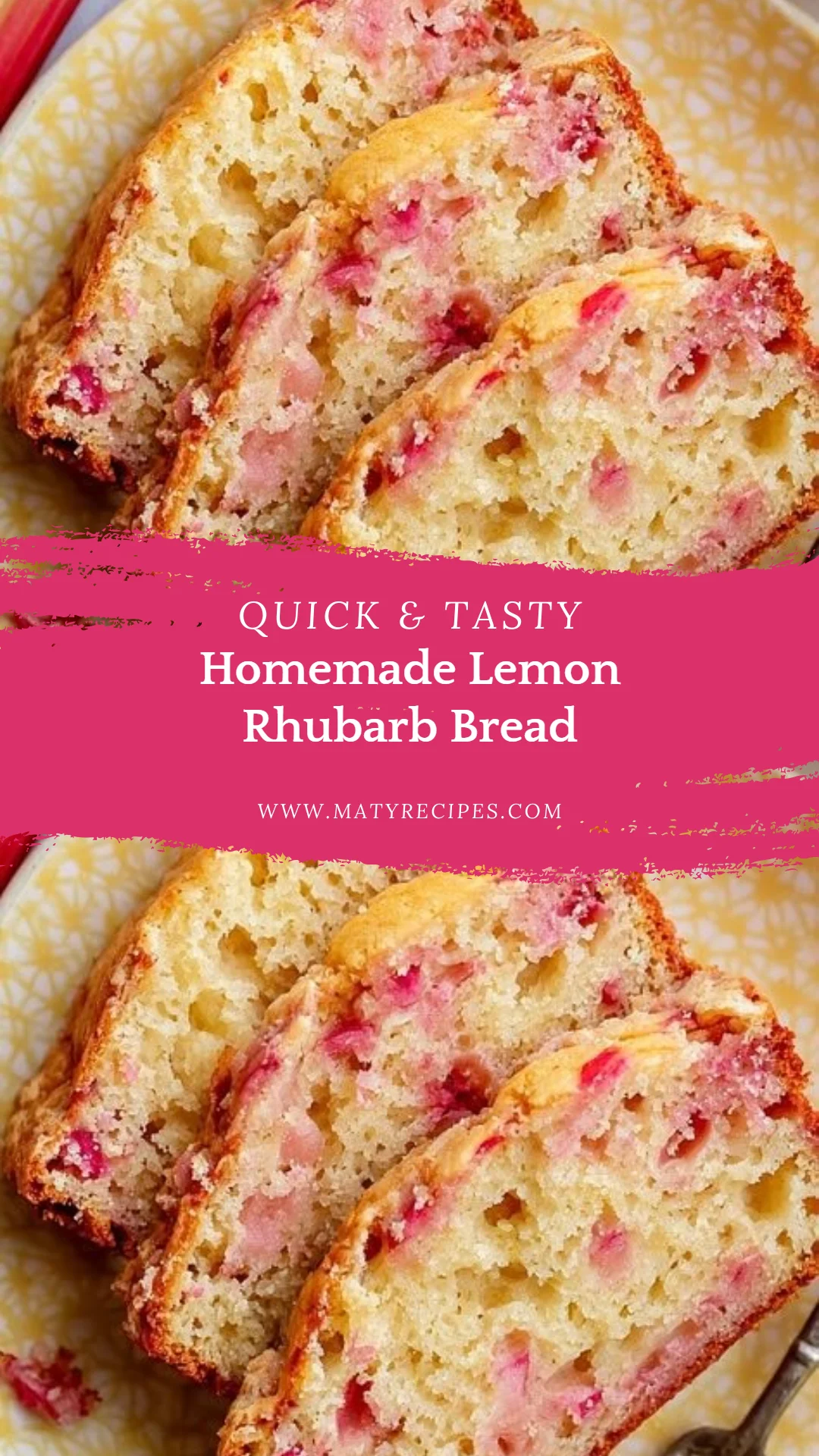 Homemade Lemon Rhubarb Bread