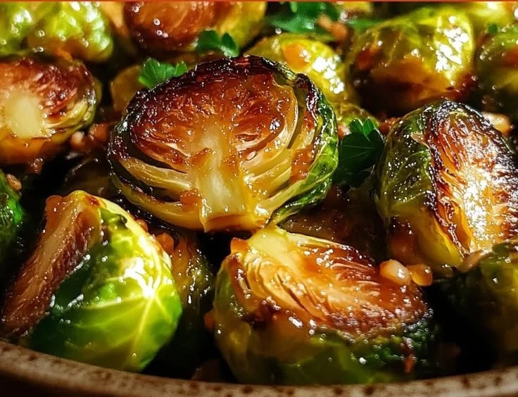 Honey Garlic Brussels Sprouts
