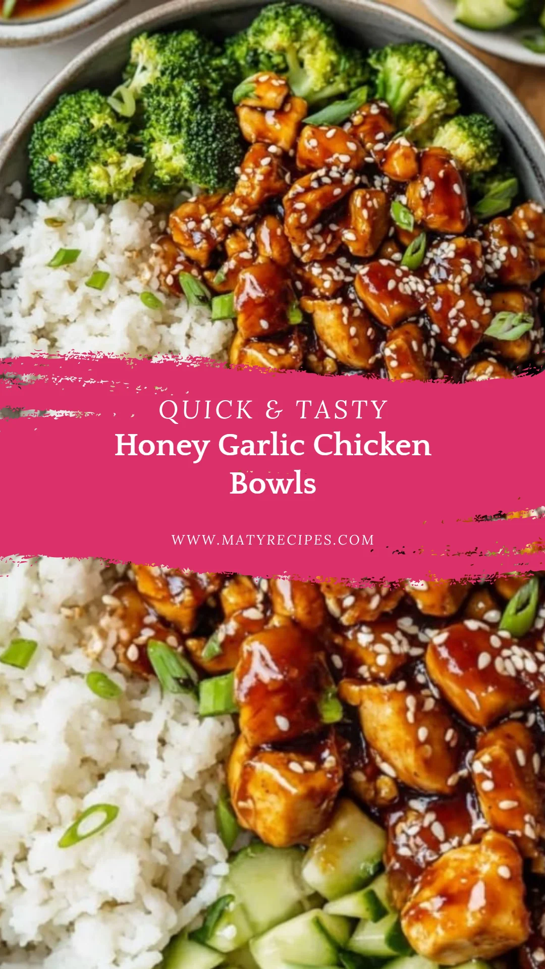 Honey Garlic Chicken Bowls