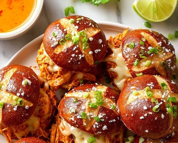 Jimmy's delicious Bang Bang Chicken Sliders ready to serve