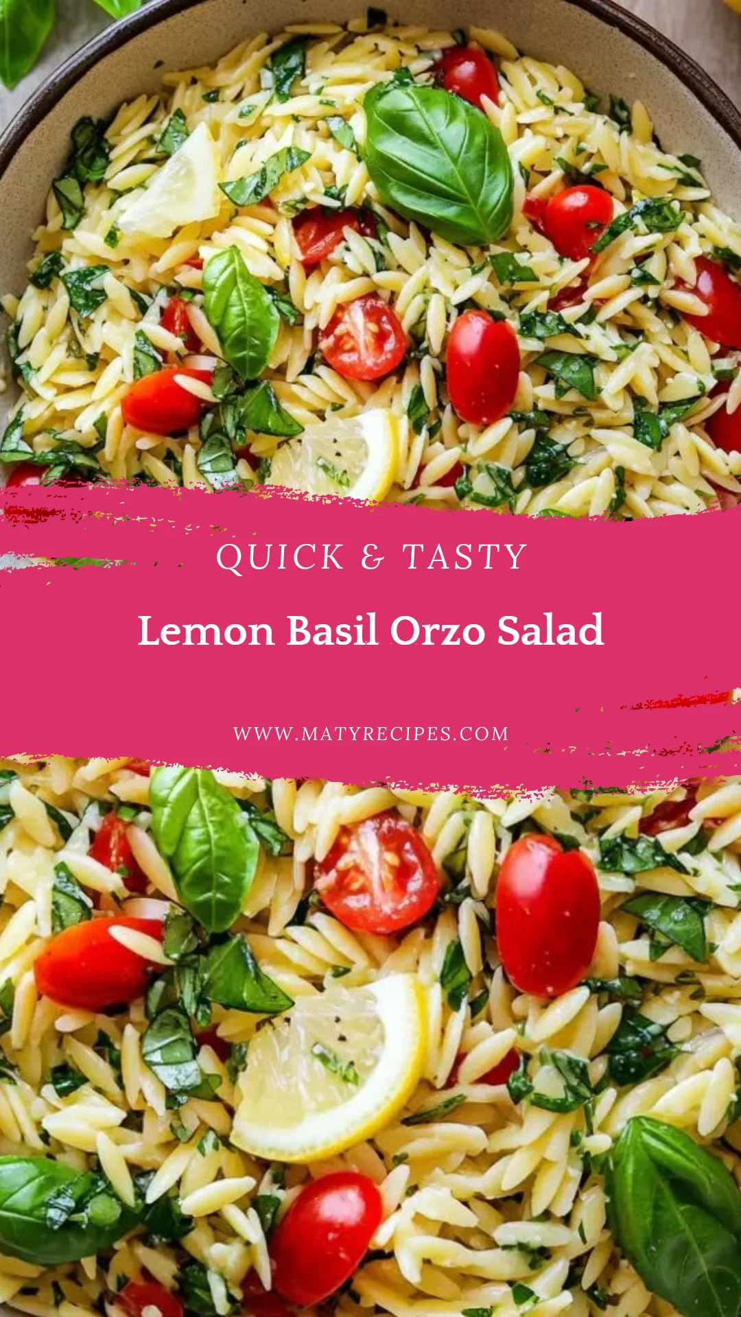 Lemon Basil Orzo Salad