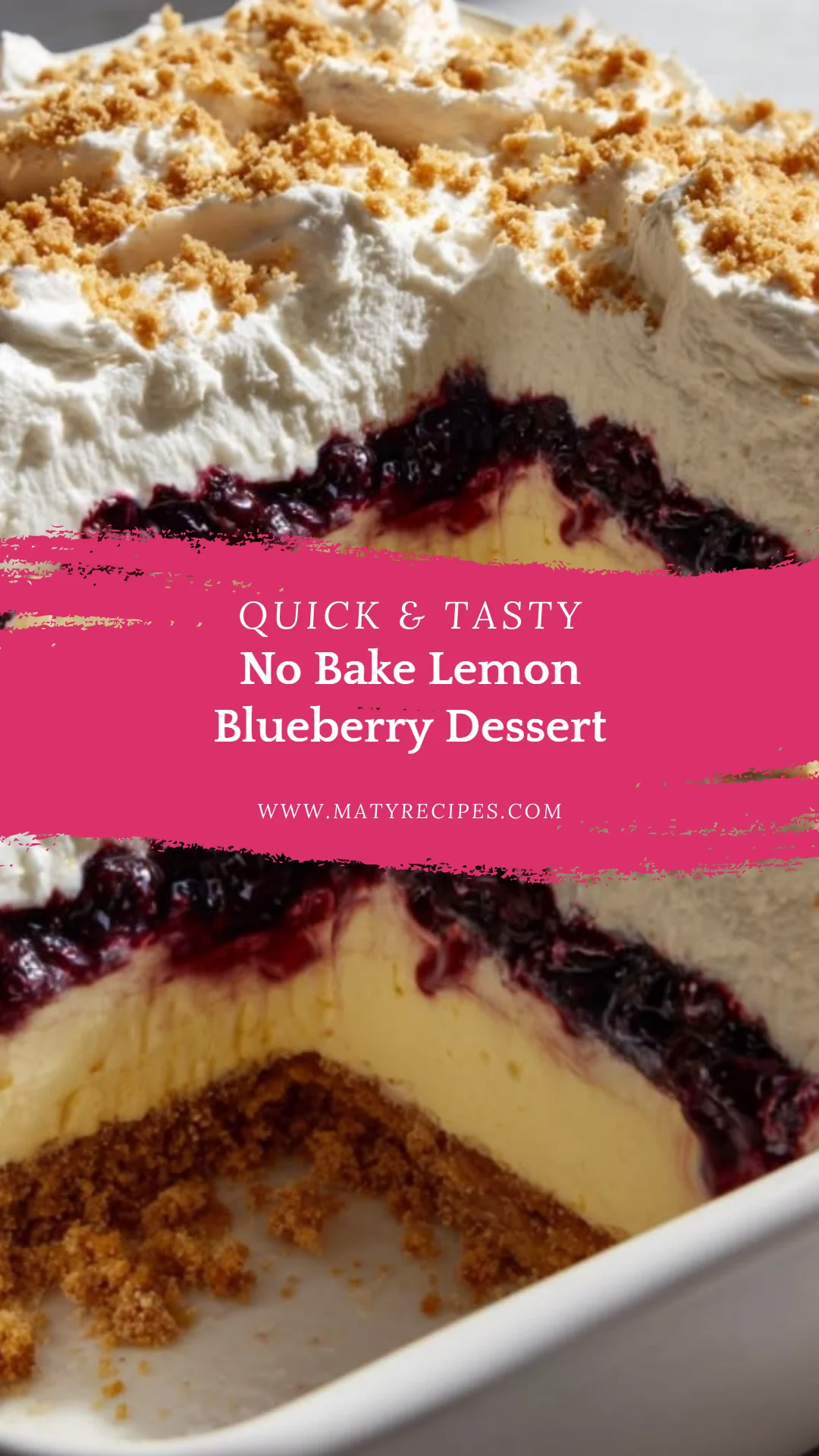 No Bake Lemon Blueberry Dessert
