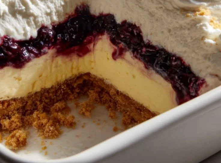 No Bake Lemon Blueberry Dessert