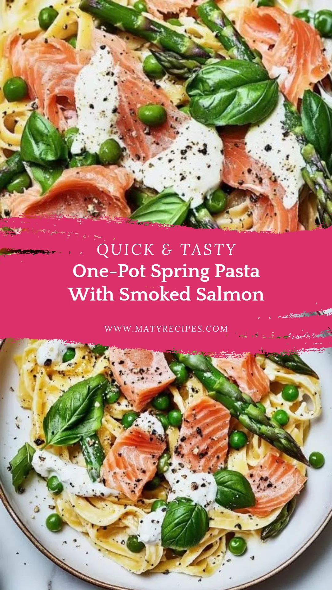 One-Pot Spring Pasta With Smoked Salmon