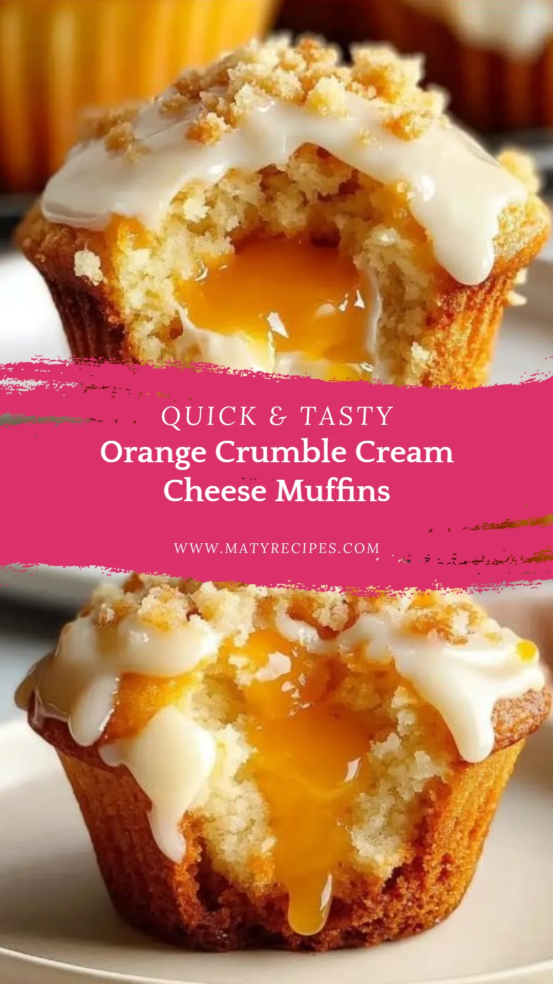 Orange Crumble Cream Cheese Muffins