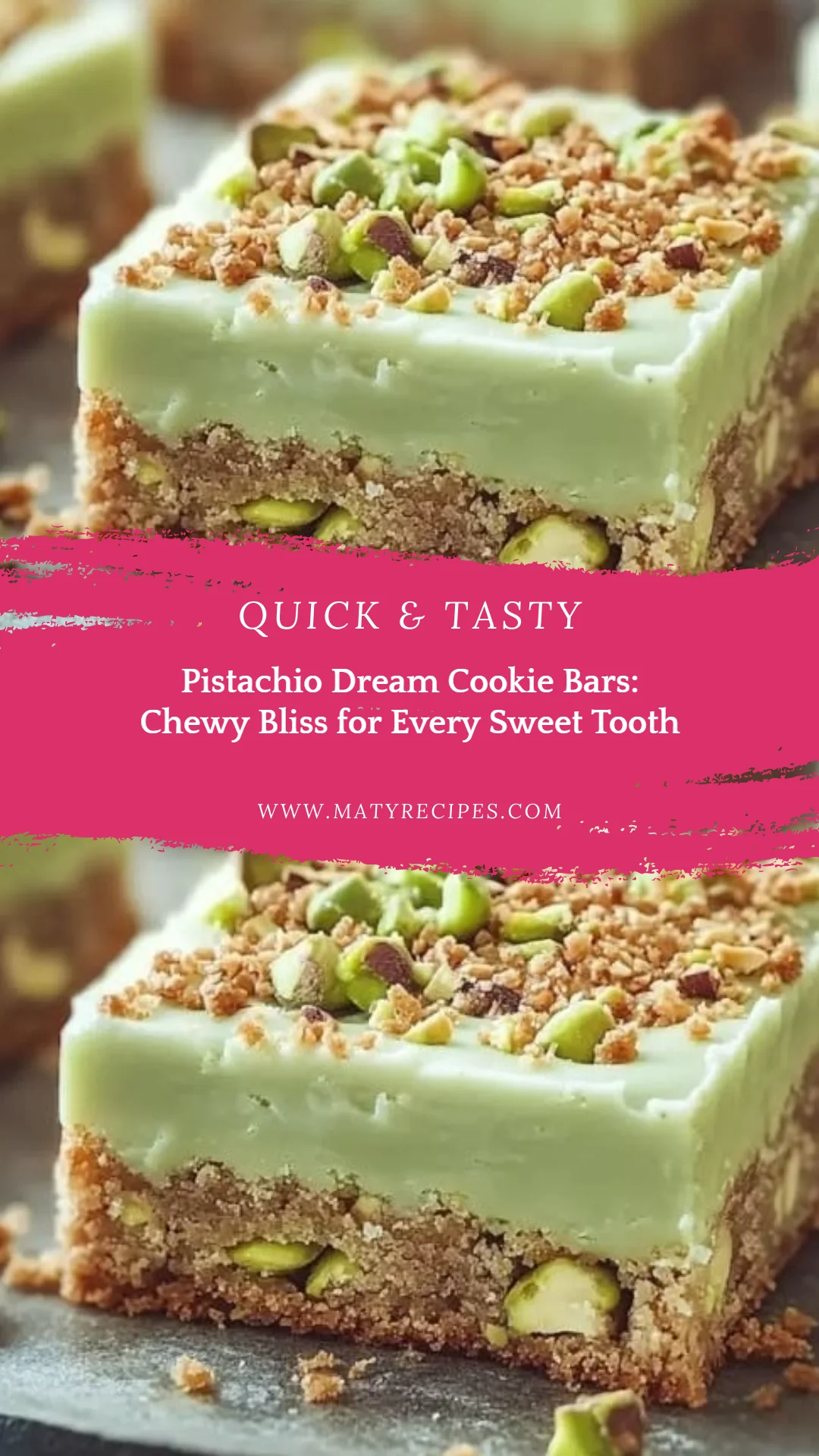 Pistachio Dream Cookie Bars: Chewy Bliss for Every Sweet Tooth