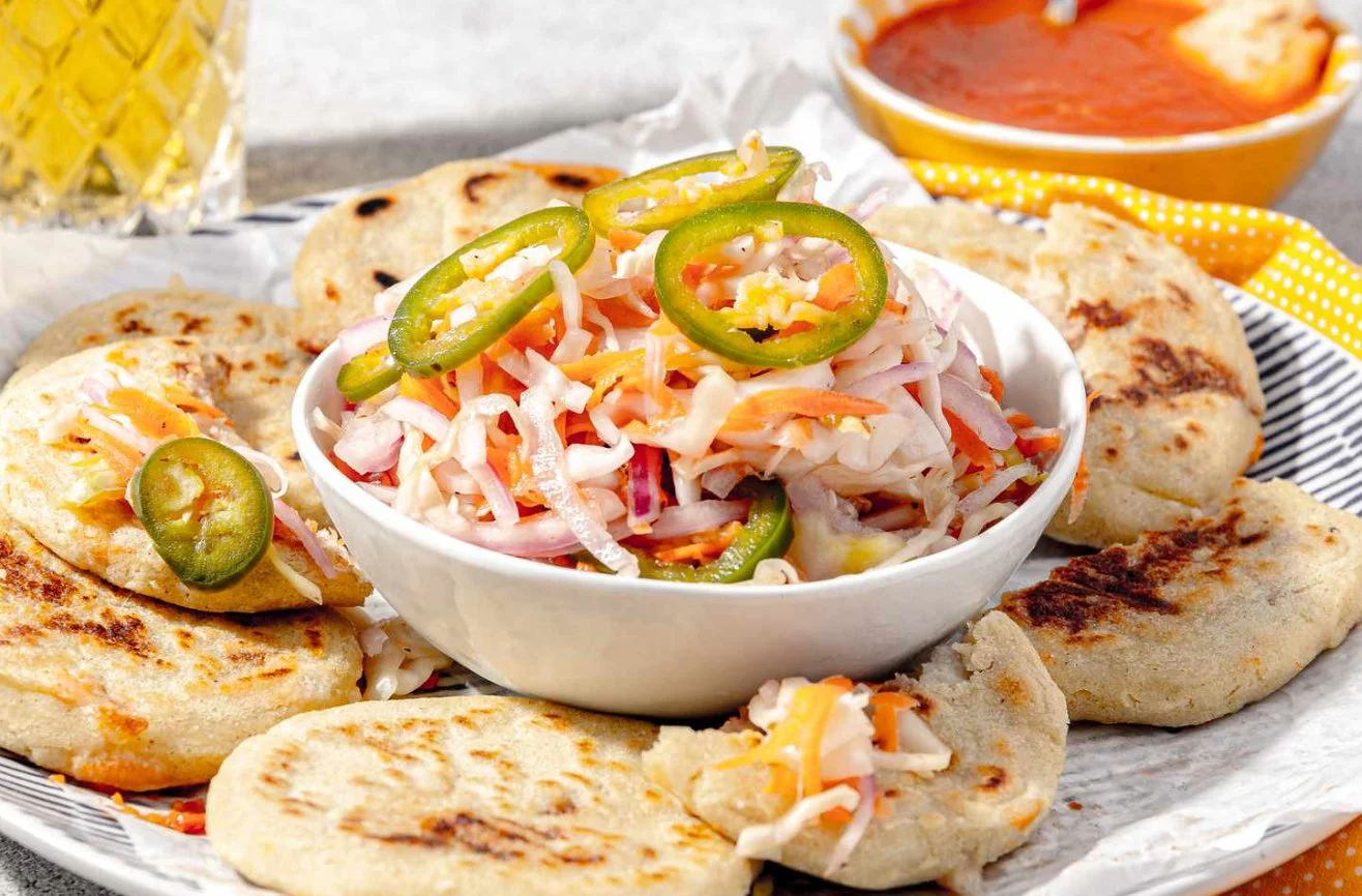 Pupusas with Pickled Cabbage