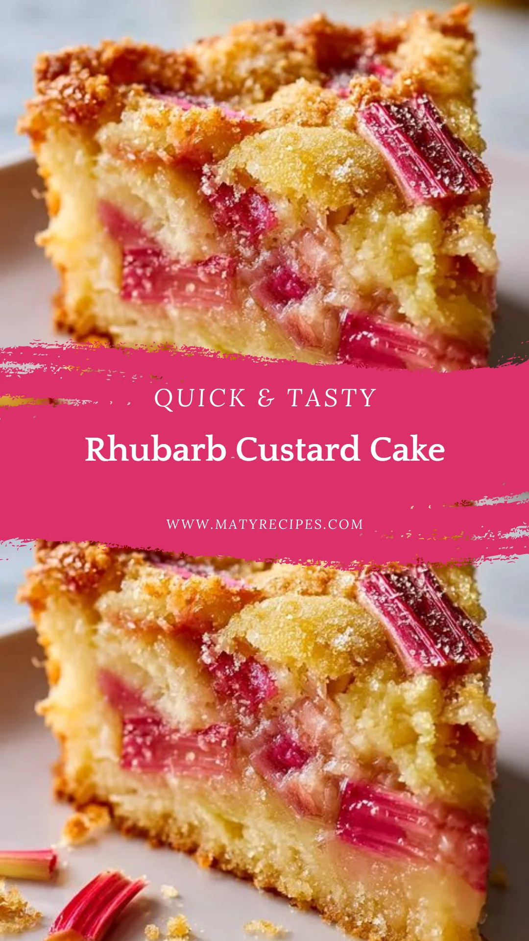 Rhubarb Custard Cake