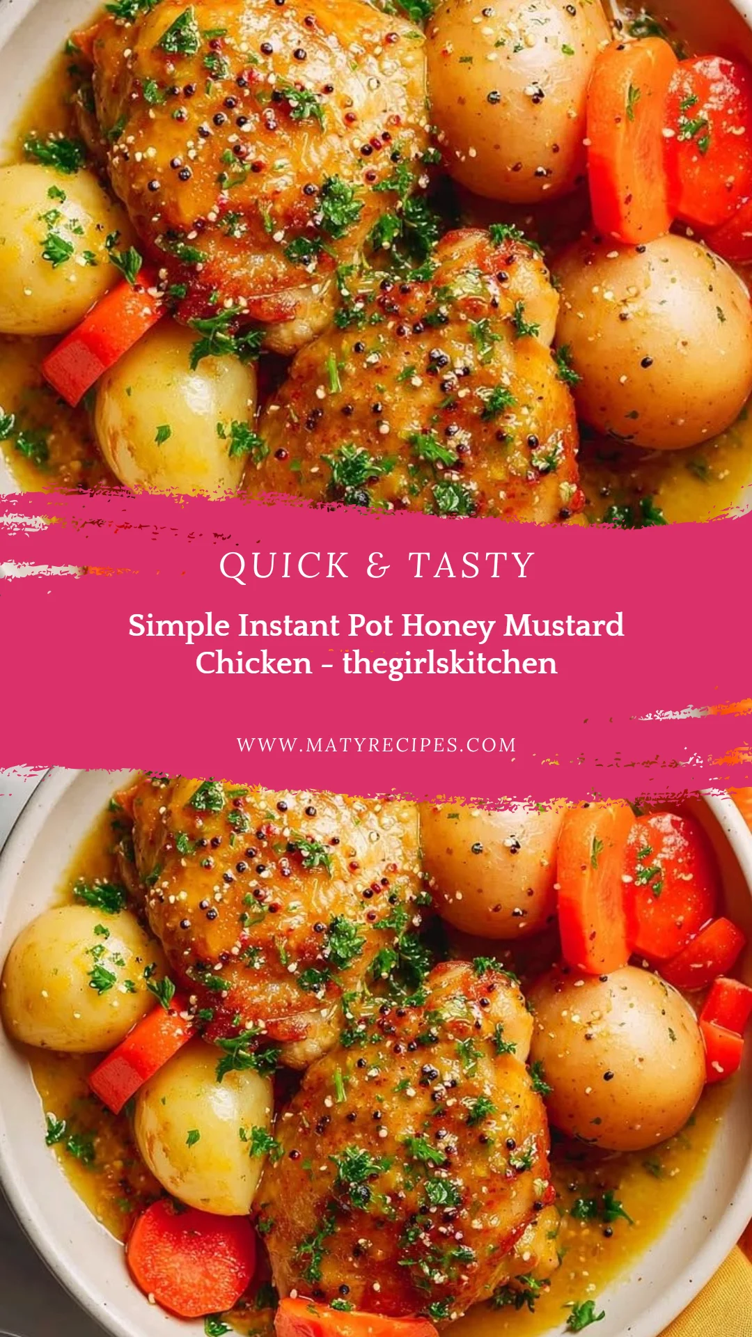 Simple Instant Pot Honey Mustard Chicken - thegirlskitchen