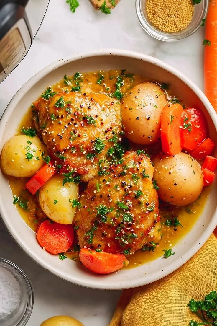 Simple Instant Pot Honey Mustard Chicken - thegirlskitchen