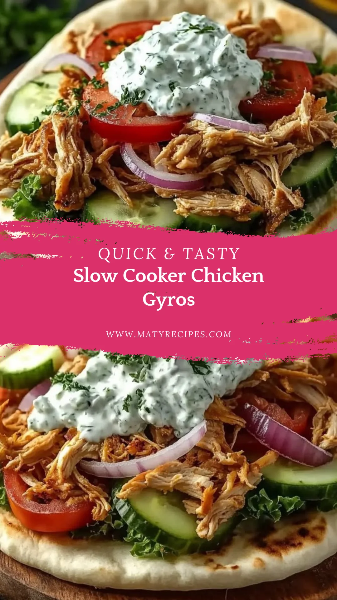 Slow Cooker Chicken Gyros