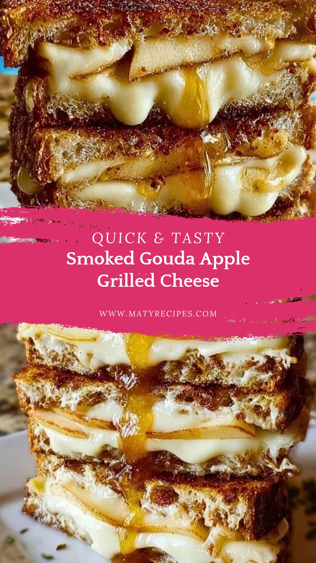 Smoked Gouda Apple Grilled Cheese