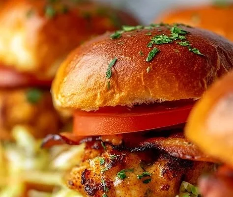 Spicy Honey Mustard Chicken BLT Sliders