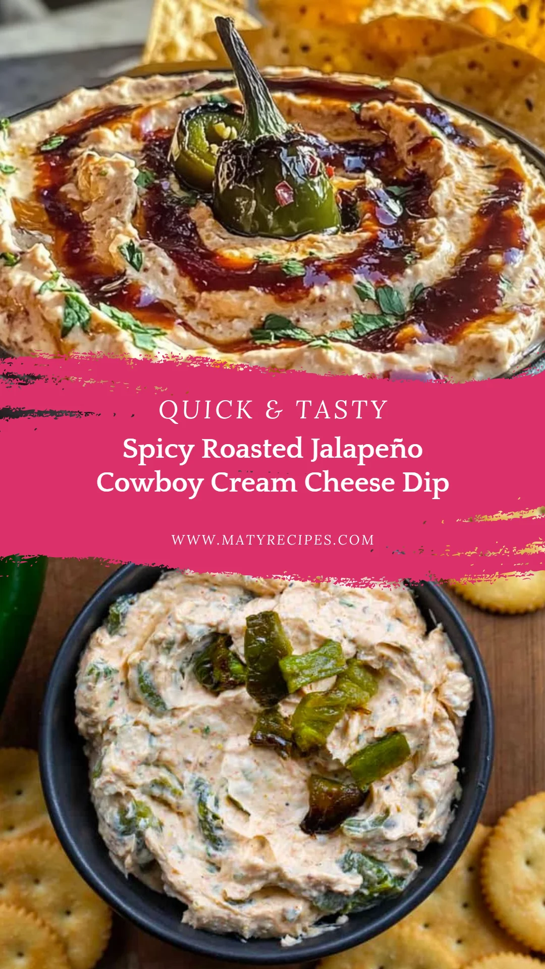 Spicy Roasted Jalapeño Cowboy Cream Cheese Dip