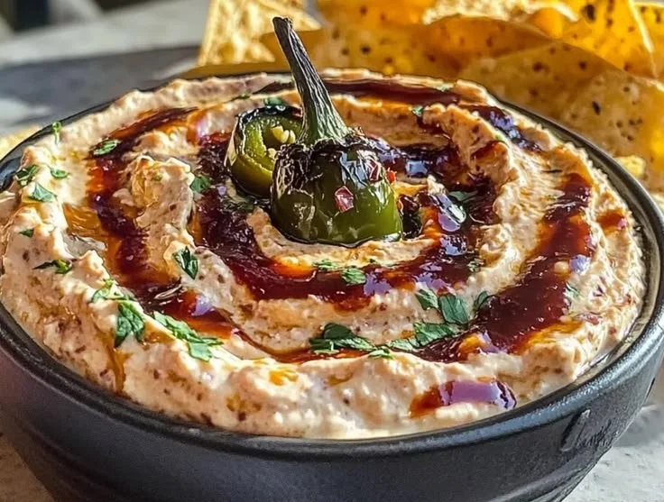 Spicy Roasted Jalapeño Cowboy Cream Cheese Dip