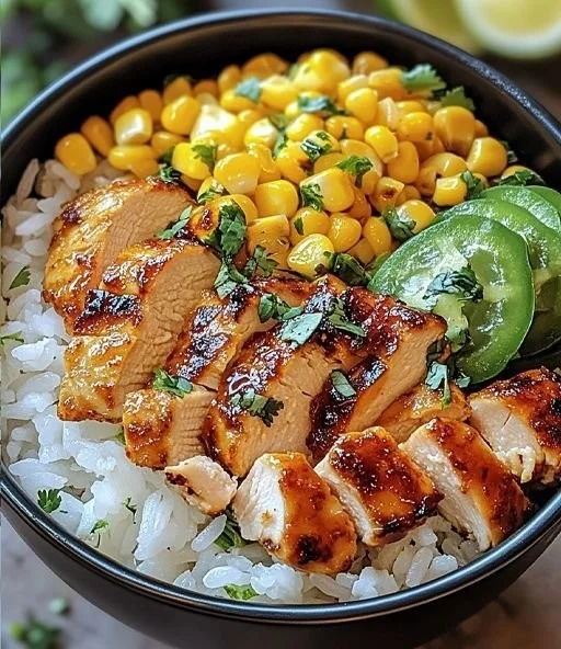 Street Corn Chicken Rice Bowl