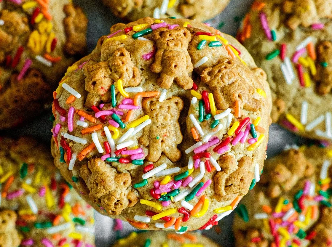 Teddy Graham Funfetti Stuffed Cookie Butter Cookies