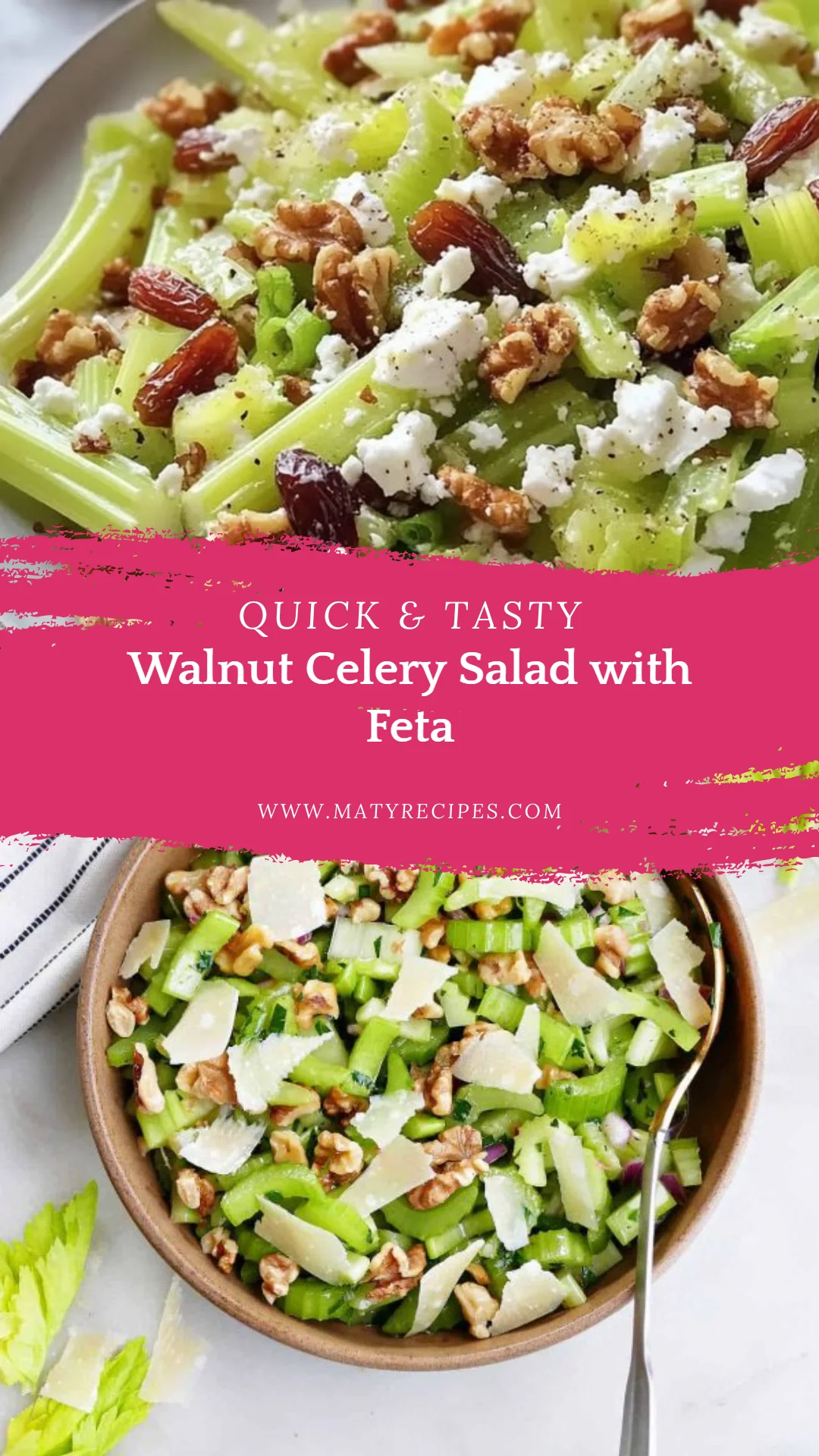 Walnut Celery Salad with Feta