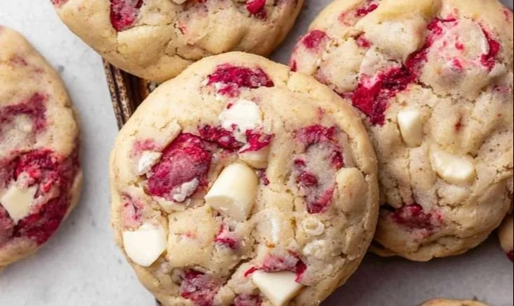 White Chocolate Raspberry Cookies
